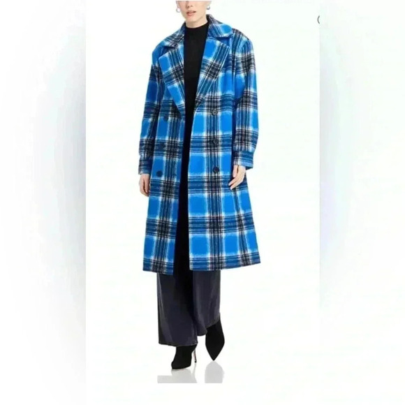 Aqua Jackets & Blazers - AQUA Plaid Duster Trench Coat - 100% Exclusive - NWT